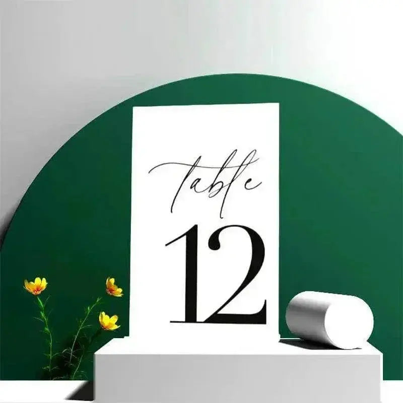 Mirror Silver Wedding Table Numbers With Stand Wedding Table Decor Acrylic Luxury Wedding Signage Table Number Stand FYLZGO Signs