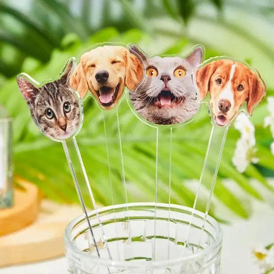 Personalized Pet Stir Sticks,Dog Stir Stick For Wedding Gifts,Dog Signature Drink Stirrers,Acrylic Cocktail Stirrers 2-Sided FYLZGO Signs