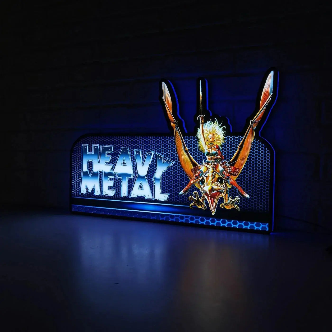 Heavy Metal Topper, 3D Printed Lightbox for Stern Pinball machine Powered by USB Band Dimm Wall Art Decor Man's Cave FYLZGO Signs