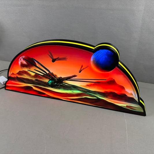 Dune Pinball Topper, 3D Printed Lightbox for Barrels of Fun Pinball Machine, Powered by USB Band Dimm Wall Art Decor Man's Cave NEOUNIK Signs