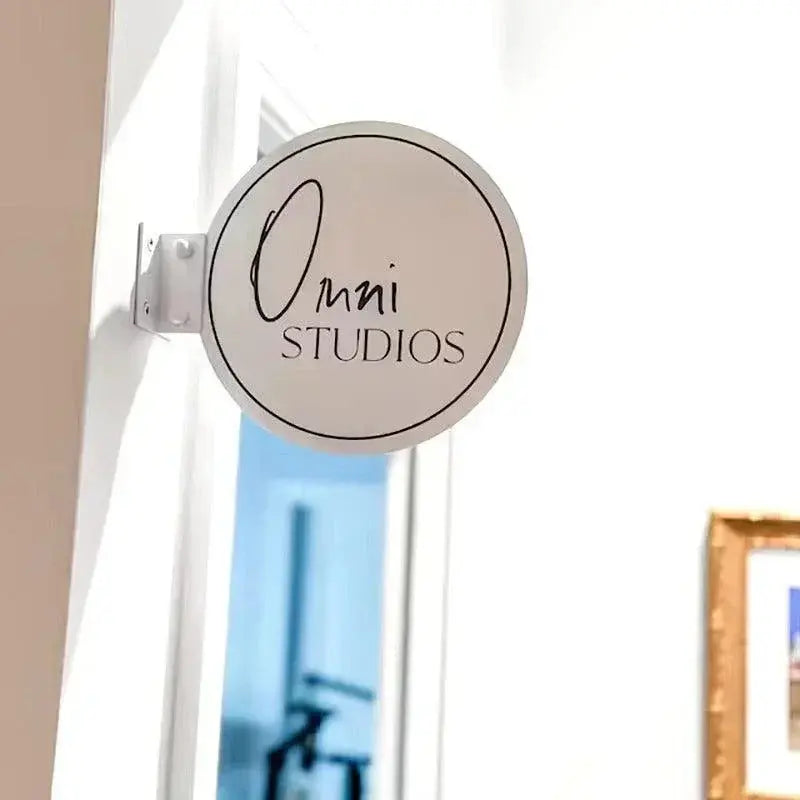 Custom Acrylic Office Flag Shop Business Sign Double-Side Signboard Storefront Door Plates Plaque Beauty Studio Aesthetics Logo acrylic signs FYLZGO Signs