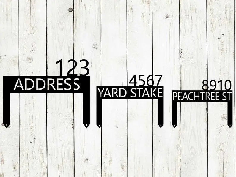 Lawn Address Monogram Metal Sign, Custom Address Sign, Address Sign, Outdoor patio FYLZGO Signs