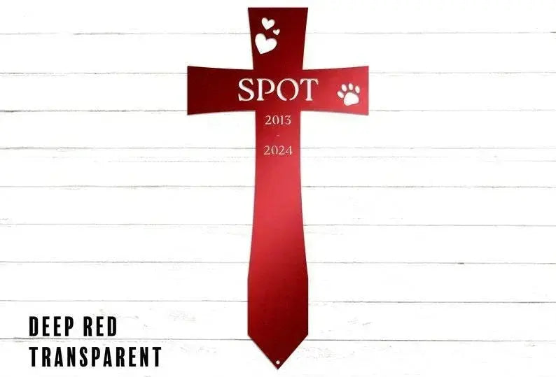 Cross Pet Memorial Personalized Garden Stake | Pet Grave Marker | Pet Loss | Sympathy Gift | Yard Art | Garden Decor | Gift for Her FYLZGO Signs
