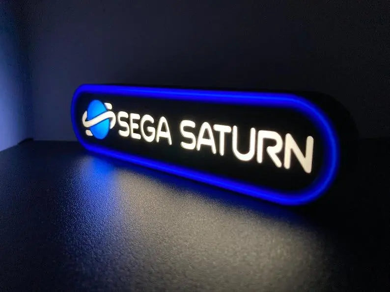 Sega Saturn 3d Printed Led Sign FYLZGO Signs