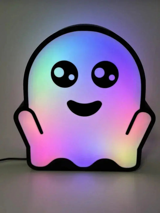 Halloween Ghost Light Decoration | Double Sided 3D Printed Ghost LED Light | Halloween Decor | Funny Halloween Decoration FYLZGO Signs