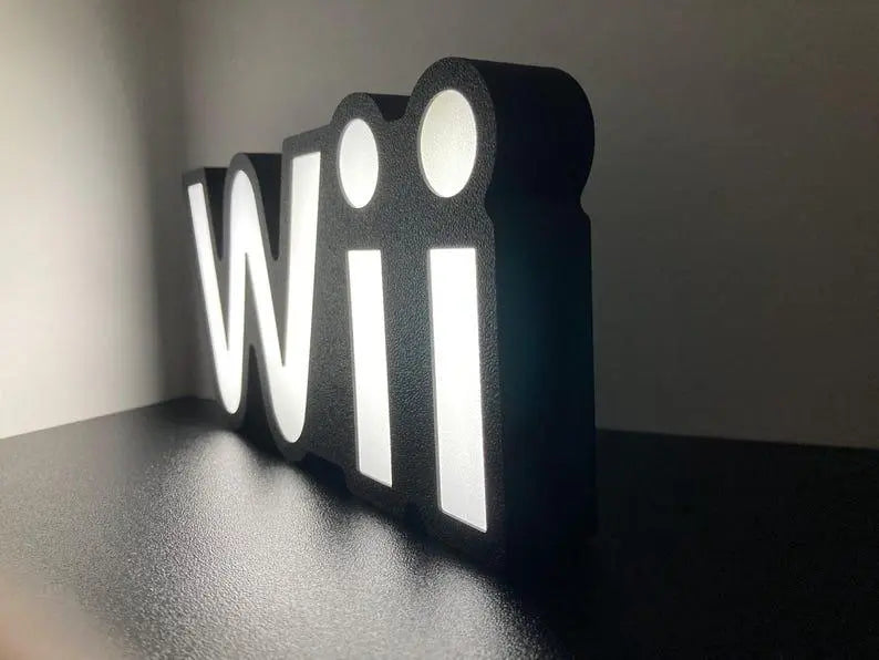Nintendo Wii 3d Printed Led Sign FYLZGO Signs