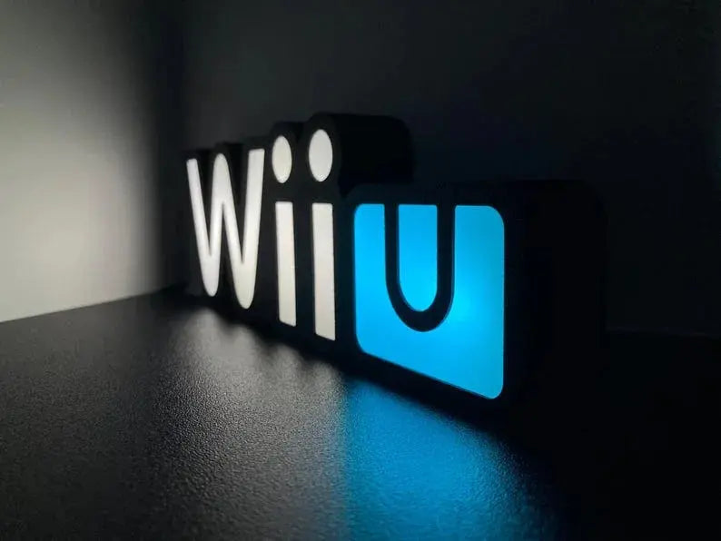 Nintendo Wii U 3d Printed Led Sign FYLZGO Signs