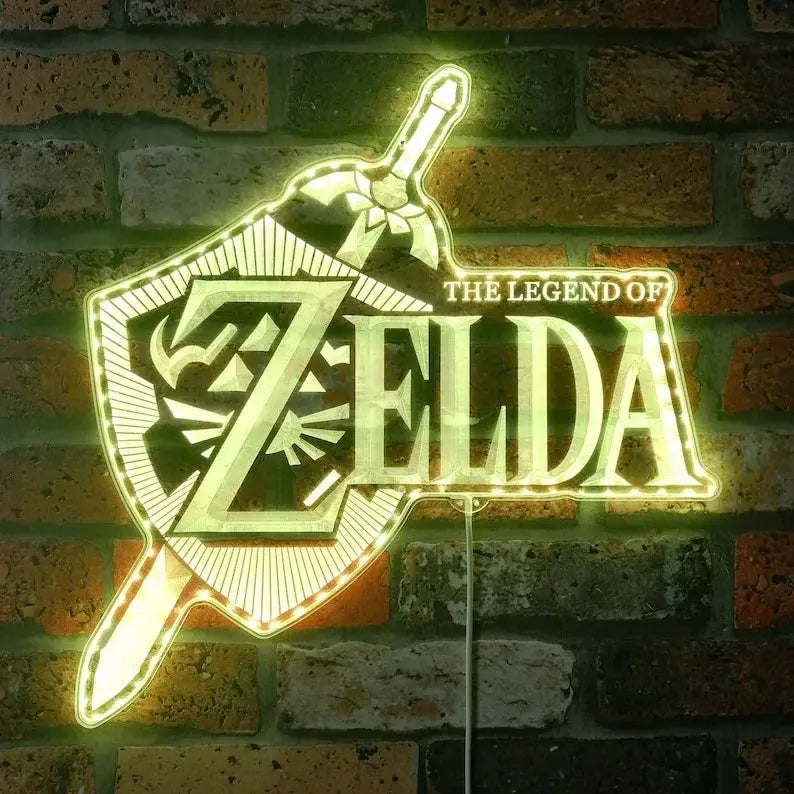 Legend of Zelda 3D Style Night Light Neon LED Sign, Christmas Gifts, Game Room Decor Gifts FYLZGO Signs
