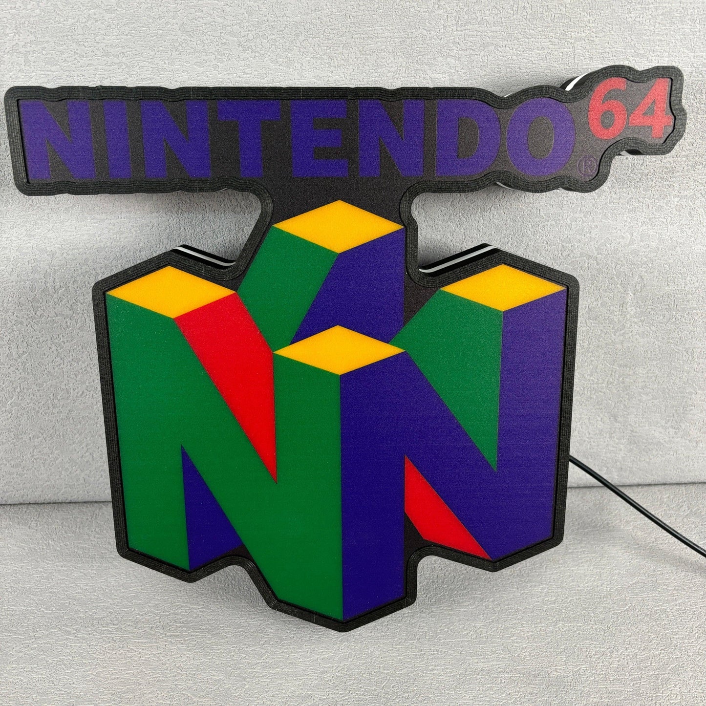 Classic Gaming LED Lightbox Custom Nintendo 64 Game Console Logo Night Lights FYLZGO Signs