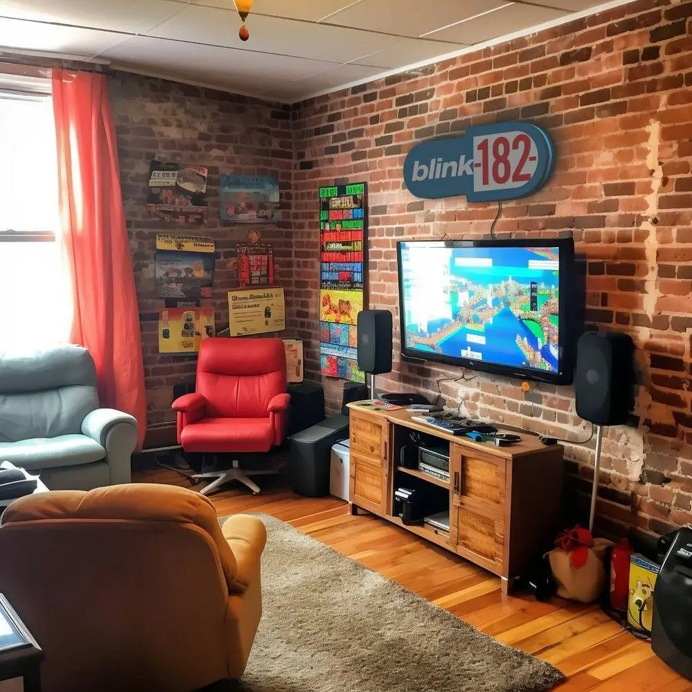 Blink 182 Logo LED Lightbox Illuminate Your Space with Punk Rock Vibes - FYLZGO Signs
