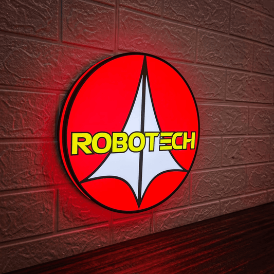 Robotech Logo LED Light box Cool 3D Print Lightbox Illuminate your space with sci-fi style - FYLZGO Signs