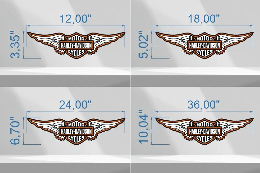 Harley Davidson Logo Led Sign Wall Light Decor with USB Pow. Dimmable Lightbox FYLZGO