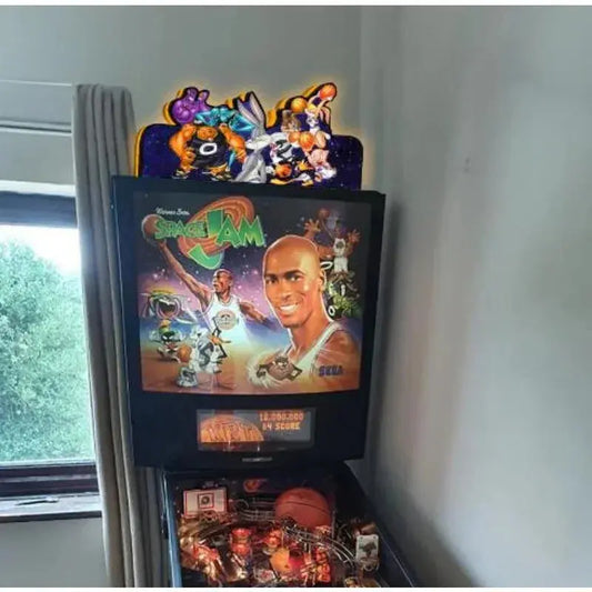 SpaceJam Pinball LED Topper for Pinball Machine RGB LED Lamp 3D Print Lightbox FYLZGO Signs
