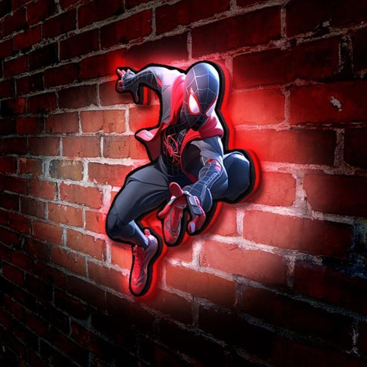 Miles Morales Spider-Man: Across the Spider-Verse 3D Printed LED Light Box FYLZGO Signs