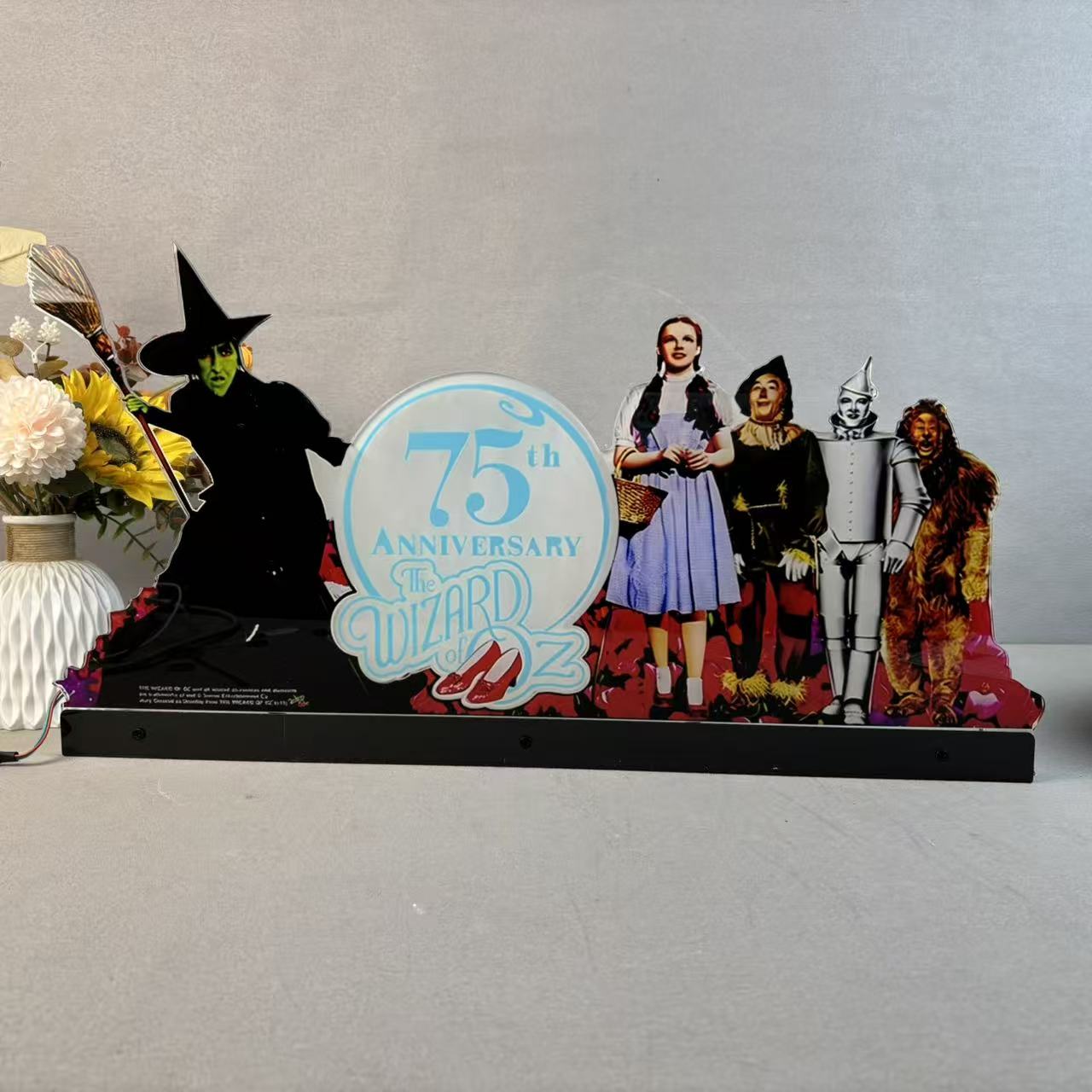 The Wizard of Oz Topper 3D Acrylic LED Topper, 75th Anniversary, Game Room Decor, Family Fun Center Decor, Mans Cave NEOUNIK Signs