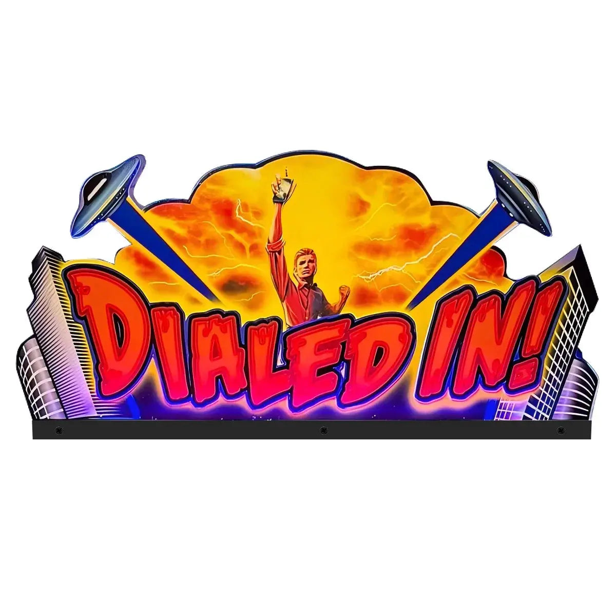 Dialed In Pinball Topper 3D Acrylic LED Topper, for Jersey Pinball Machine, Pinball Topper FYLZGO Signs