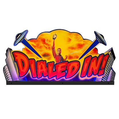 Dialed In Pinball Topper 3D Acrylic LED Topper, for Jersey Pinball Machine, Pinball Topper FYLZGO Signs