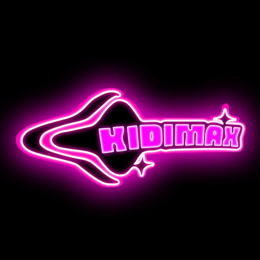 Kidmax Logo 20"x16 Arcade Neon Sign USB Powered for Kids Room Decor,Insert Coin to Play Neon Sign Dimmable LED Neon Light Sign for Playroom Light Man Cave Game Room Bar FYLZGO Signs