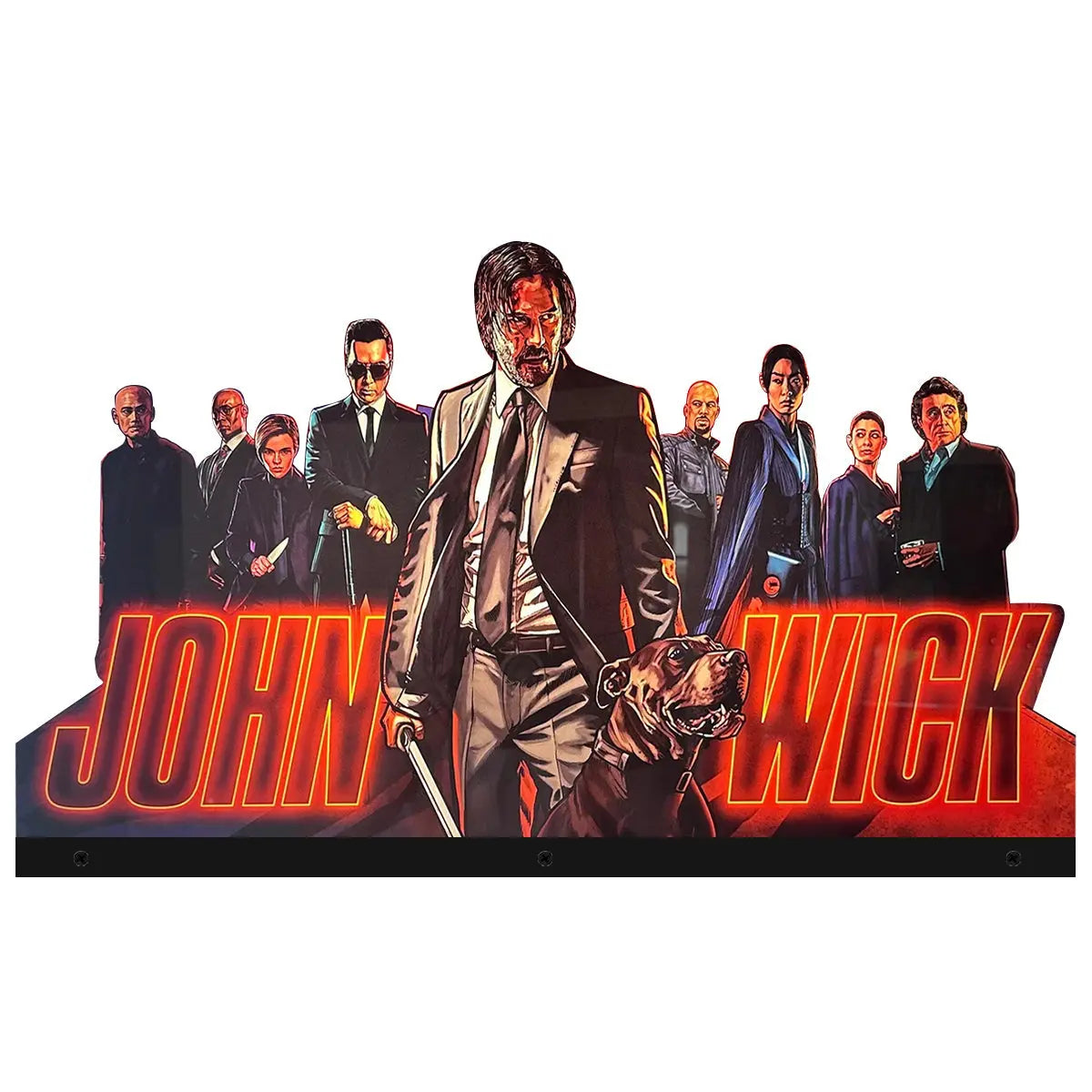 John Wick 3D Acrylic LED Topper, For Stern Pinball Machine, Pinball Topper for Game Room Man's Cave FYLZGO Signs