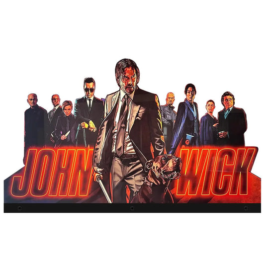 John Wick 3D Acrylic LED Topper, For Stern Pinball Machine, Pinball Topper for Game Room Man's Cave FYLZGO Signs
