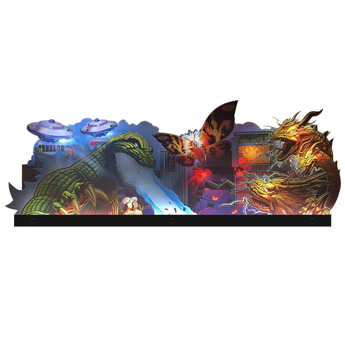 Godzilla Topper Pinball Acrylic LED Topper, for Pinball Machine, Pinball Topper FYLZGO Signs