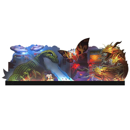 Godzilla Topper Pinball Acrylic LED Topper, for Pinball Machine, Pinball Topper FYLZGO Signs