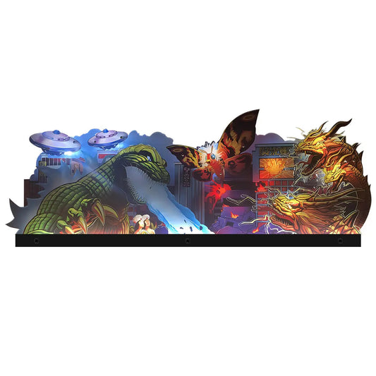 Godzilla Topper Pinball Acrylic LED Topper, for Pinball Machine, Pinball Topper FYLZGO Signs