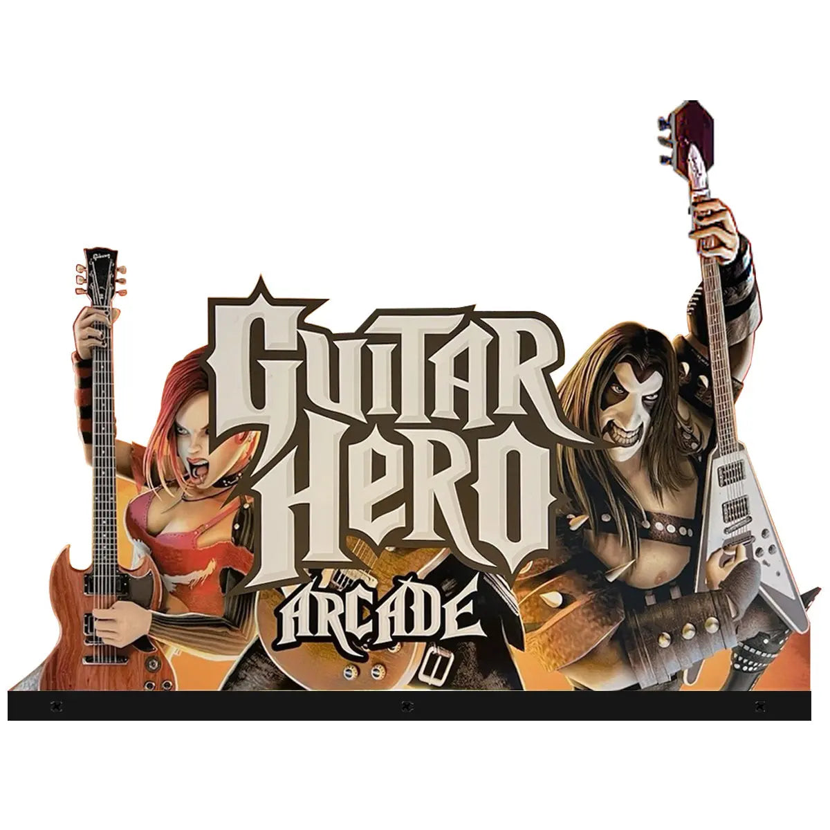 Guitar Hero Arcade 3D Acrylic LED Topper, For Arcade Game Machine, Game Room Decor Mans Cave FYLZGO Signs