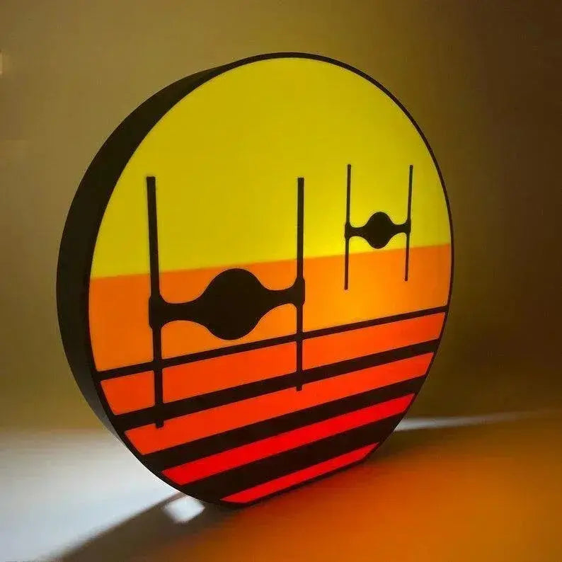 Sky Fighter Sunset LED Light Box - 3D Printed FYLZGO Signs