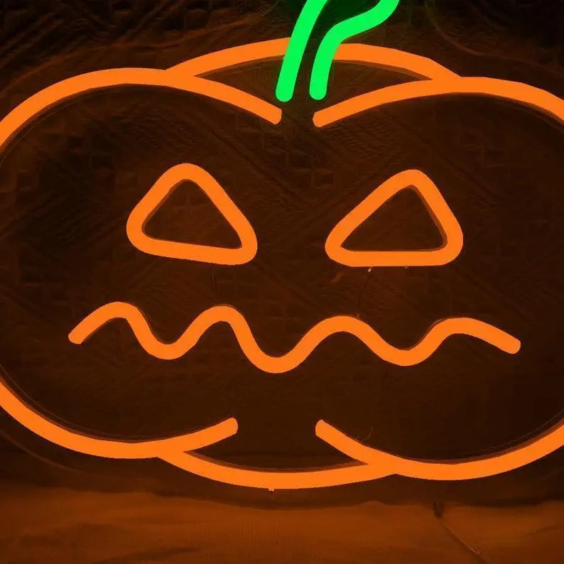 Halloween Pumpkin Neon Sign,Pumpkin LED Sign Decor,Pumpkin Party Neon,Halloween Gift,Halloween Wall Decor,Gothic Neon Decor,Pumpkin Decor FYLZGO Signs