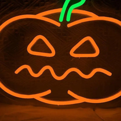 Halloween Pumpkin Neon Sign,Pumpkin LED Sign Decor,Pumpkin Party Neon,Halloween Gift,Halloween Wall Decor,Gothic Neon Decor,Pumpkin Decor FYLZGO Signs