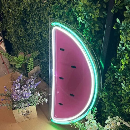 Watermelon Neon Sign, UV Printed  13 x 14 Inches Fruit Neon Aesthetic Decorations for Home, Juices Bar ,Nursery, Parties FYLZGO Signs