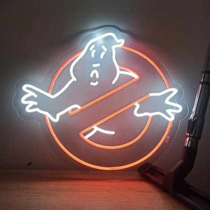 Stay Puft Ghostbusters Marshmallow man neon led light fanmade - Ghostbuster led Wallart - Movie led light sign - Bibdendum man led handmade FYLZGO Signs