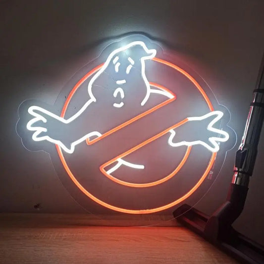 Stay Puft Ghostbusters Marshmallow man neon led light fanmade - Ghostbuster led Wallart - Movie led light sign - Bibdendum man led handmade FYLZGO Signs