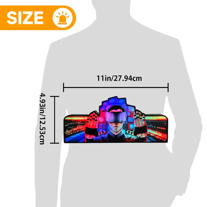 The Johnny Mnemonic Pinball Topper Led Lightbox, USB plug Dimmer, Pinball Arcade Decor, Perfect for Game Room or Pinball Machine FYLZGO Signs