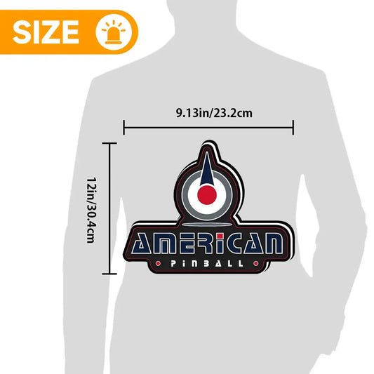 American Pinball Logo 3D Printed LED Lightbox Game Lightbox Logo 3D LED Light Box Retro Mega Drive Logo LED Lightbox Arcade Games Lightbox FYLZGO Signs