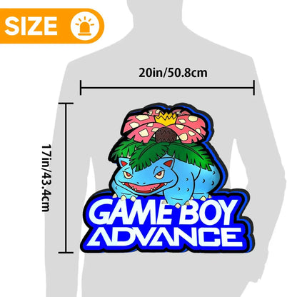 Gameboy Advance Pokemon Leaf Green Cartridge Nintendo LED Light Box, Perfect for Game Room FYLZGO Signs
