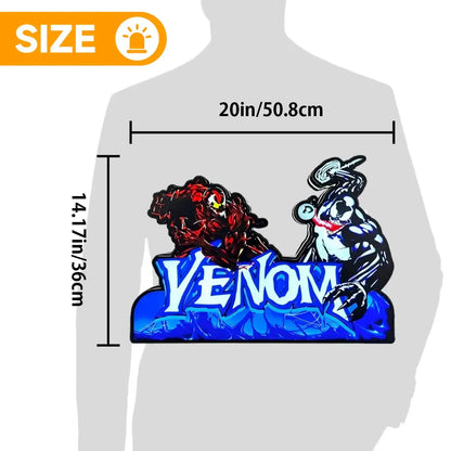 Venom Pinball Topper LED Light Box Fully Darkable USB Powered, Pinball Arcade Decor, Perfect for Game Room or Pinball Machine FYLZGO Signs