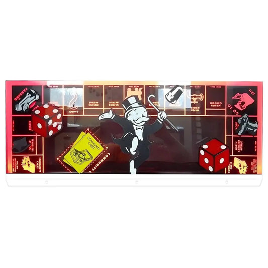 Monopoly Topper Pinball Machine 3D Acrylic LED Topper, for Pinball Machine, Pinball Topper FYLZGO Signs