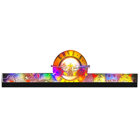 Guns N' Roses Topper Pinball Acrylic LED Topper, with Metal Base Bracket for Stern Pinball Machine, Pinball Topper FYLZGO Signs