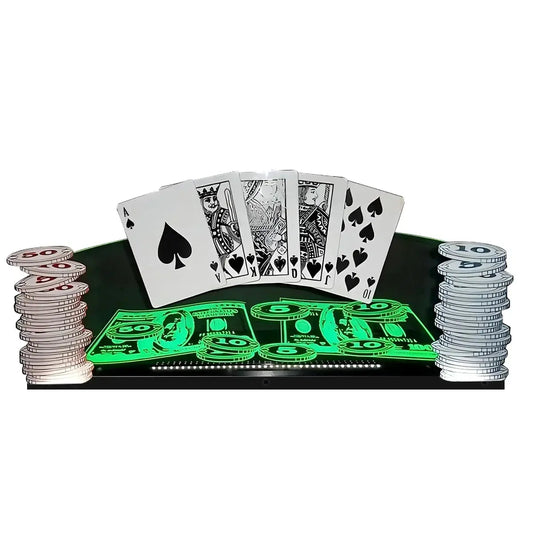 World Poker Tour Pinball Topper 3D Acrylic LED Topper, For Stern Pinball Machine, Pinball Topper FYLZGO Signs