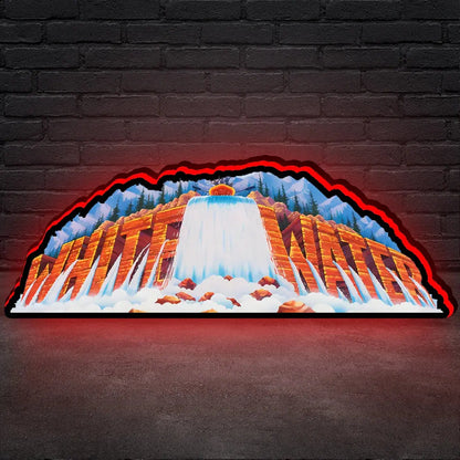 White Water Pinball Topper, 3D Printed Lightbox Powered by USB Band Dimm Wall Art Decor Man's Cave FYLZGO Signs