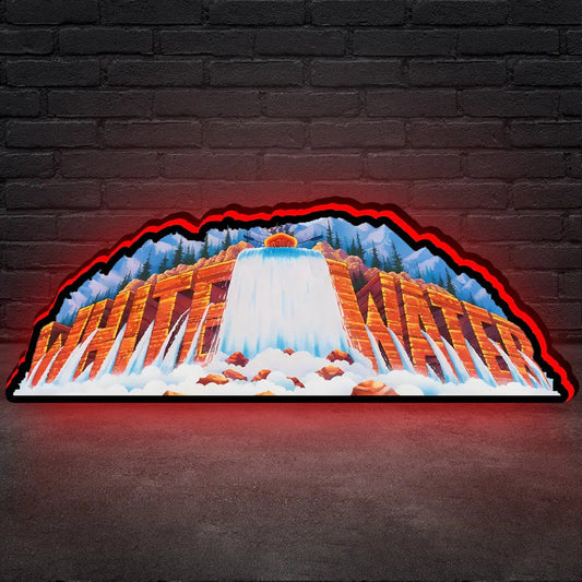 White Water Pinball Topper, 3D Printed Lightbox Powered by USB Band Dimm Wall Art Decor Man's Cave FYLZGO Signs