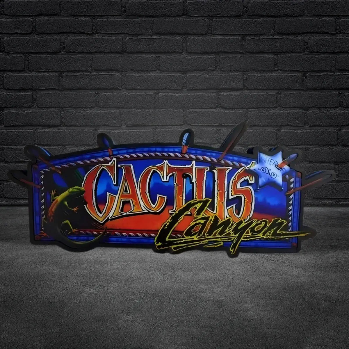 Cactus Canyon Remake Pinball Topper, Video Game Machine LED Lightbox , Pinball Arcade Decor,  Special Edition Topper for CGC Pinball Machine FYLZGO Signs