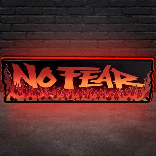 No Fear Dangerous Sports Topper LED Sign, 3D Printed Lightbox, USB Powered & Full Dimmable FYLZGO Signs