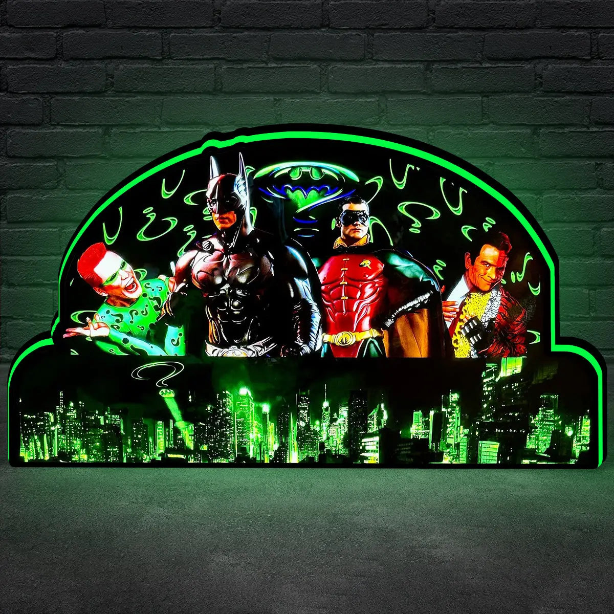 Batman FOREVER in Gotham Pinball Topper 3D Printed Lightbox, Super Hero Pinball Topper, Arcade Pinball Machine Accessory for Pinball Arcade Machine Fans, USB Dimmeable FYLZGO Signs