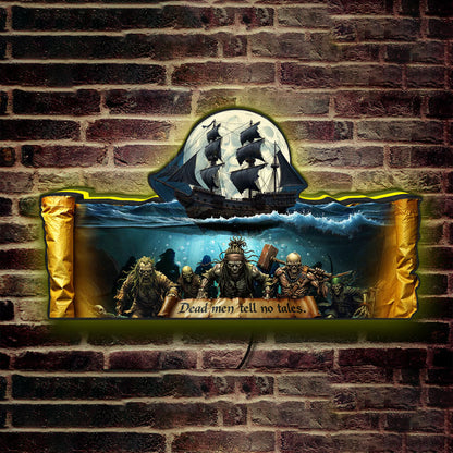Pirates of the Caribbean 3D LED Light Box, for Pinball Arcade Game fans,  Pinball Arcade Decor NEOUNIK