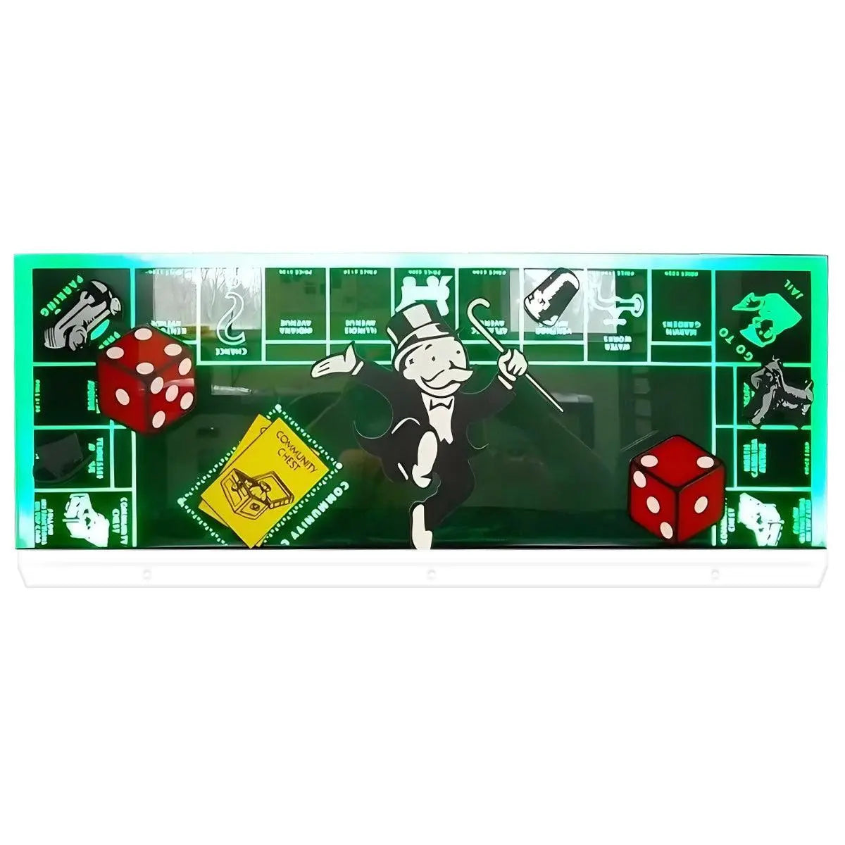 Monopoly Topper Pinball Machine 3D Acrylic LED Topper, for Pinball Machine, Pinball Topper FYLZGO Signs