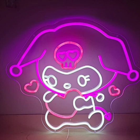 Kuromi Neon Sign with Heart - FYLZGO Signs