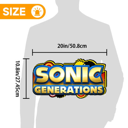 Sonic The Hedgehog Genesis 30th Anniversary 4" 3D Printed LED Lightbox Game Lightbox FYLZGO Signs